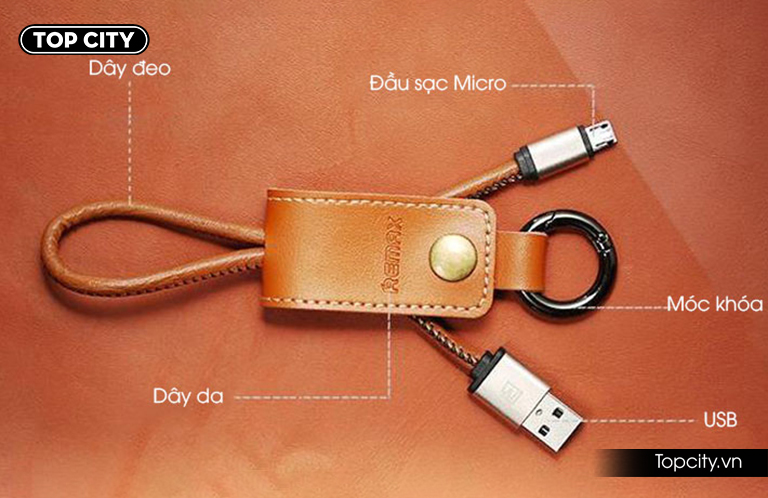 Cáp sạc Micro USB móc khóa Remax RC - 034m 1