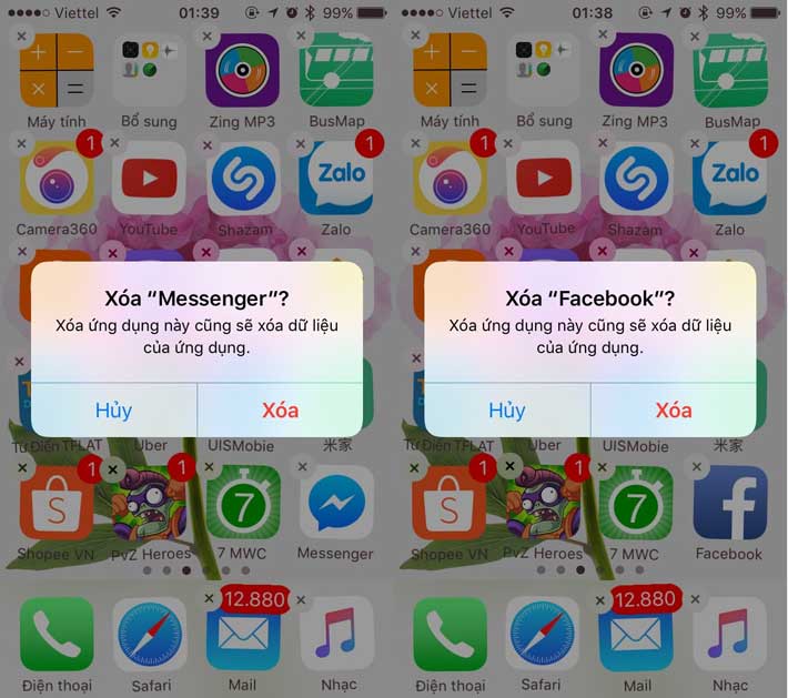 Cách bật bong bóng chat Messenger cho iPhone đã jailbreak