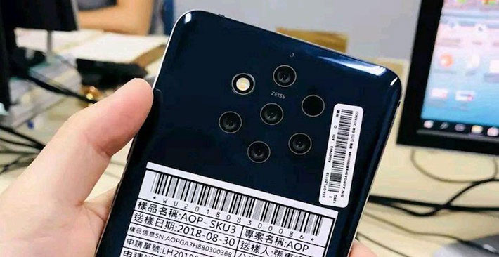 Rò rỉ hình ảnh Nokia 9 sở hữu 5 camera