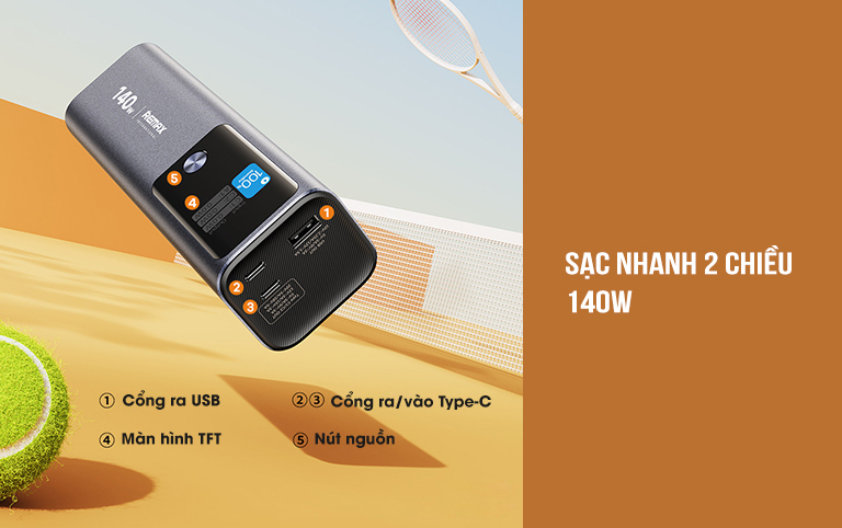 Pin sạc dự phòng 25200mAh 140W 22.5W Remax RPP-662 4