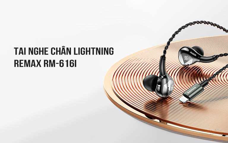 Tai nghe có dây chân Lightning Remax RM-616i 1