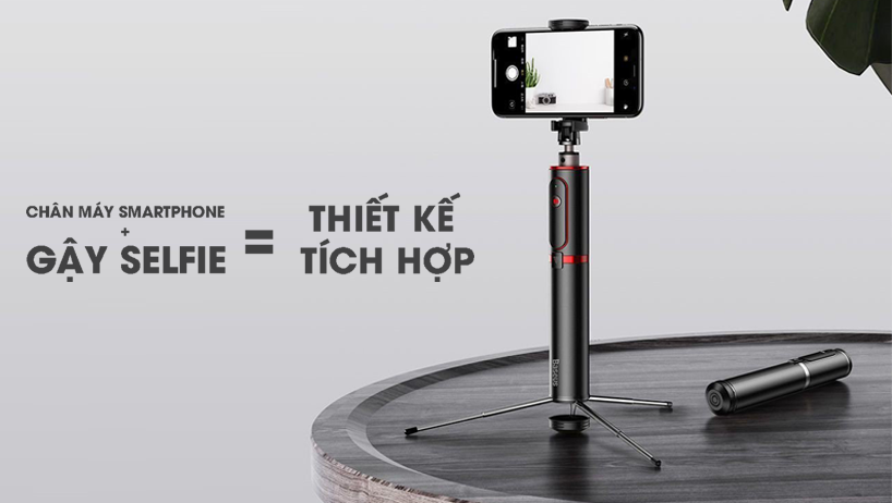 Gậy selfie tự sướng Bluetooth kiêm tripod Baseus 