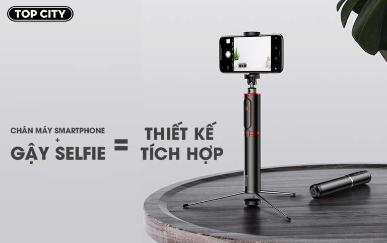 Gậy selfie tự sướng Bluetooth kiêm tripod Baseus 2