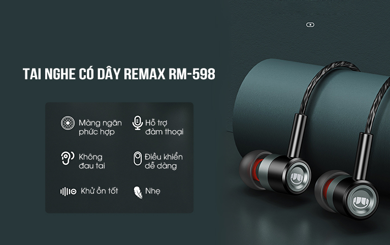 Tai nghe có dây Remax RM-598 1