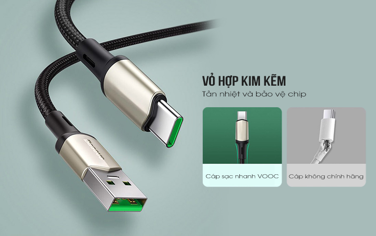Cáp sạc nhanh Vooc USB to Type C 2m Baseus VB01 2