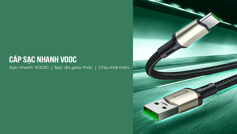Cáp sạc nhanh Vooc USB for Type C 2m Baseus VB01