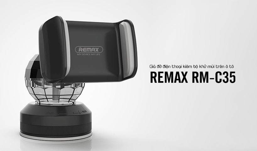 Giá đỡ điện thoại kiêm bộ khử mùi trên ô tô Remax RM – C35 slide 1