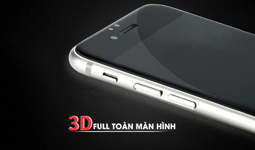Kính cường lực iPhone 6 Plus/6S Plus full màn hình 3D siêu mỏng 0.3mm
