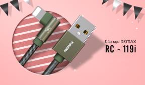 Cáp sạc vải quấn lò xo 2 đầu Micro USB Remax RC-119m slide1